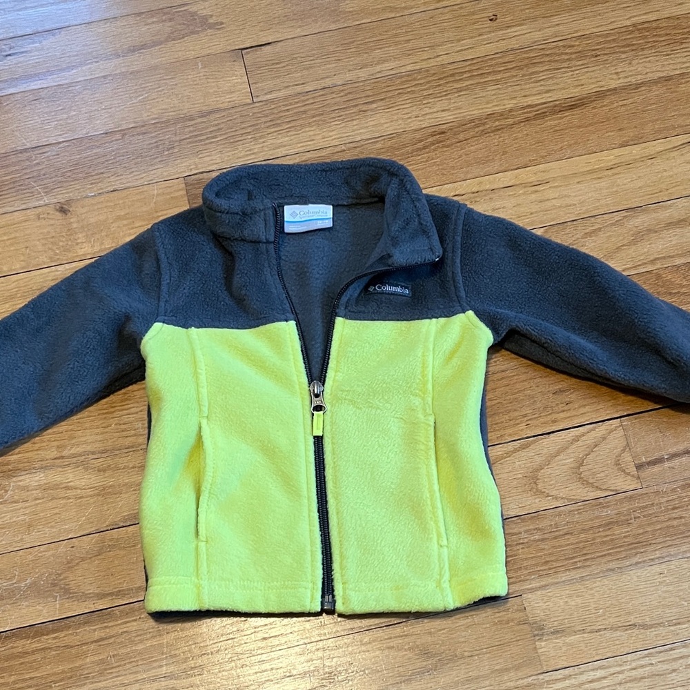 Columbia Two-Tone Yellow and Gray Fleece Jacket